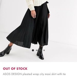 Asos pleated wrap maxi skirt NWT
